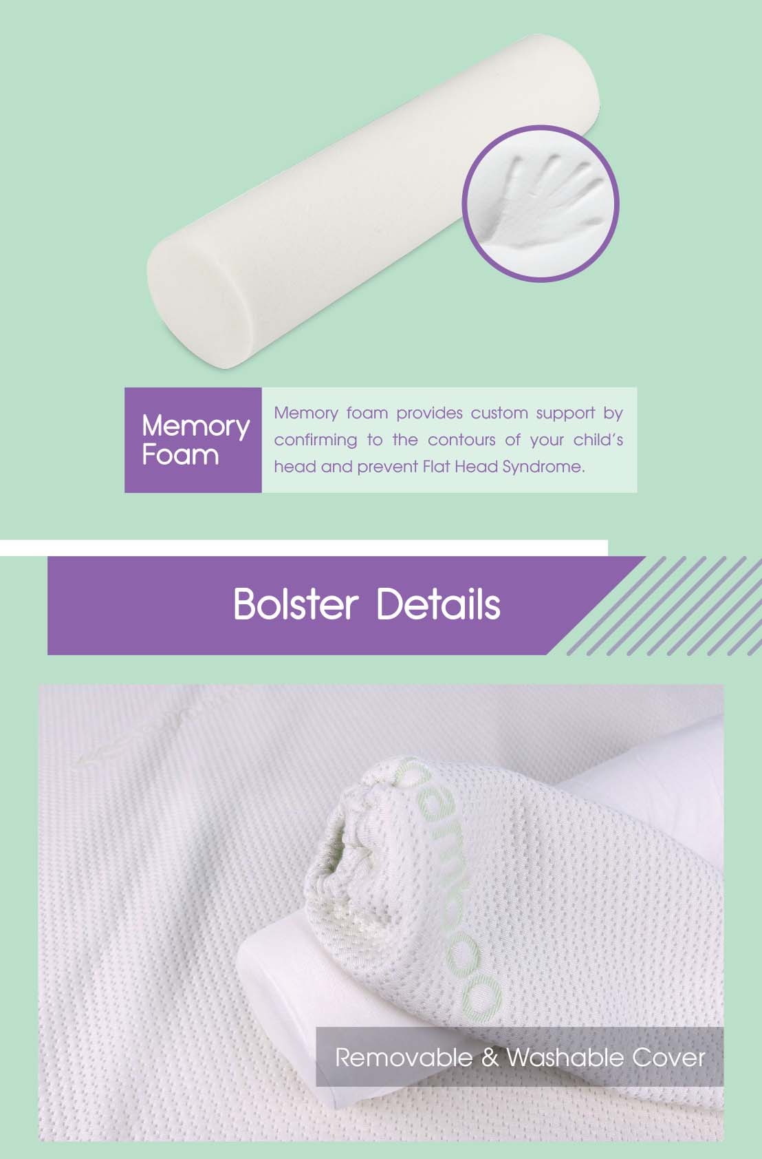 COMFY BABY PUROTEX BABY BOLSTER OLA OLA BABY